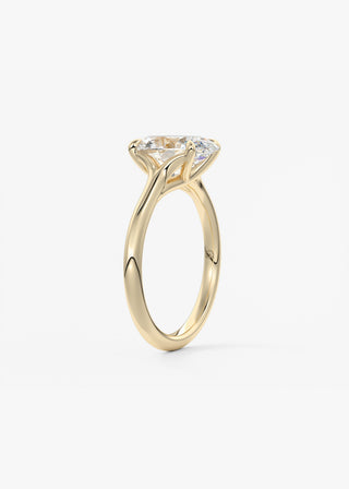 Oval Solitaire With Raised Basket Gallery Lab Grown Diamond Engagement Ring
