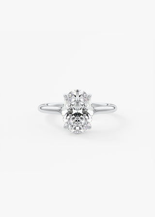 Oval Solitaire With Raised Basket Gallery Lab Grown Diamond Engagement Ring