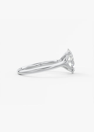 Oval Solitaire With Raised Basket Gallery Lab Grown Diamond Engagement Ring
