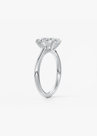 Oval Solitaire With Raised Basket Gallery Lab Grown Diamond Engagement Ring