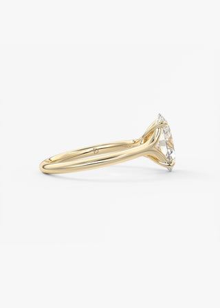 Oval Solitaire With Raised Basket Gallery Lab Grown Diamond Engagement Ring