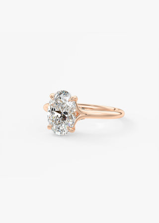 Oval Solitaire With Raised Basket Gallery Lab Grown Diamond Engagement Ring