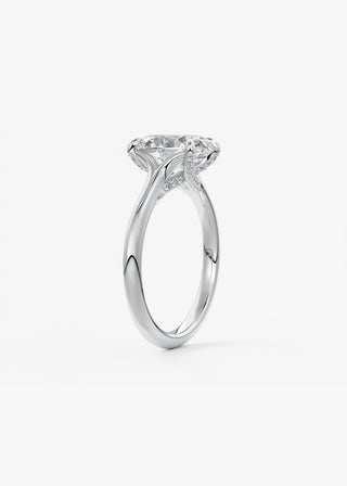 Oval Solitaire With Raised Basket Gallery Lab Grown Diamond Engagement Ring