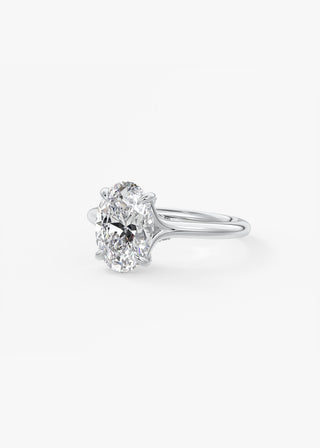 Oval Solitaire With Raised Basket Gallery Lab Grown Diamond Engagement Ring
