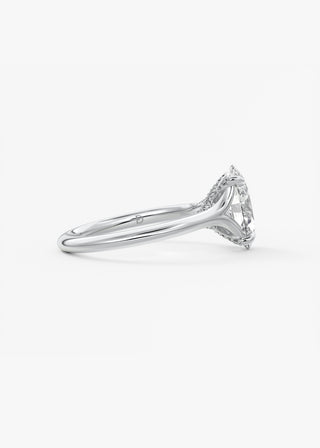 Oval Solitaire With Raised Basket Gallery Lab Grown Diamond Engagement Ring