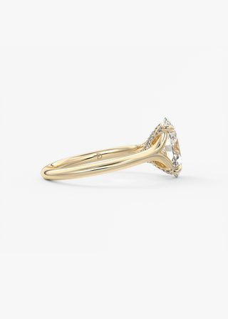 Oval Solitaire With Raised Basket Gallery Lab Grown Diamond Engagement Ring