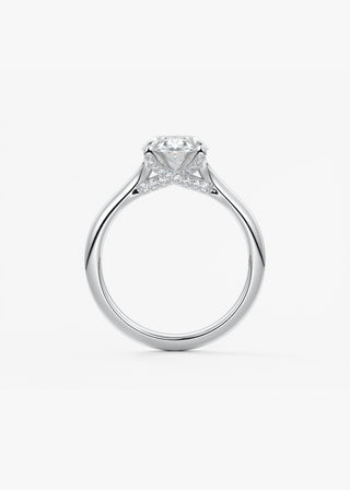 Oval Solitaire With Raised Basket Gallery Lab Grown Diamond Engagement Ring
