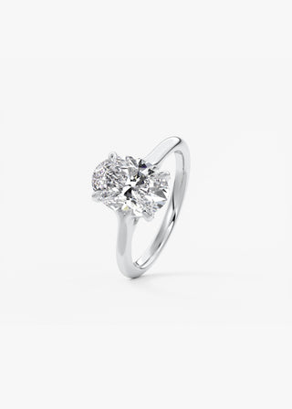 Oval Solitaire With Raised Basket Gallery Lab Grown Diamond Engagement Ring