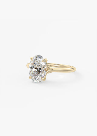 Oval Solitaire With Raised Basket Gallery Lab Grown Diamond Engagement Ring