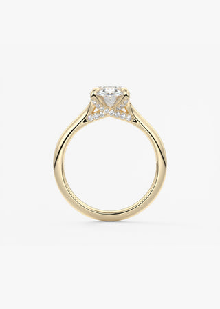 Oval Solitaire With Raised Basket Gallery Lab Grown Diamond Engagement Ring