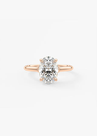 Oval Solitaire With Raised Basket Gallery Lab Grown Diamond Engagement Ring