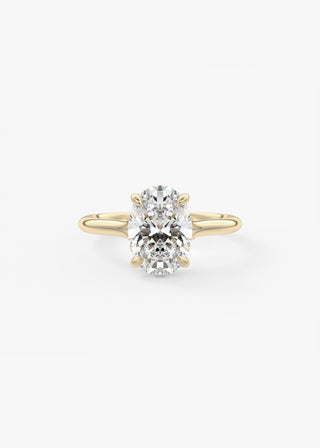 Oval Solitaire With Raised Basket Gallery Lab Grown Diamond Engagement Ring