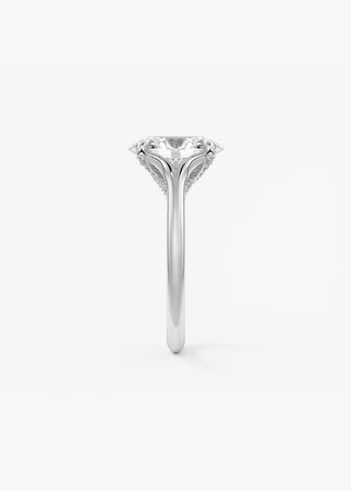 Oval Solitaire With Raised Basket Gallery Lab Grown Diamond Engagement Ring