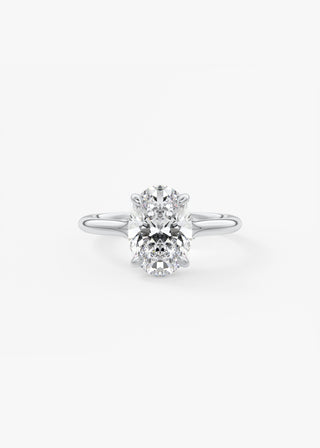 Oval Solitaire With Raised Basket Gallery Lab Grown Diamond Engagement Ring