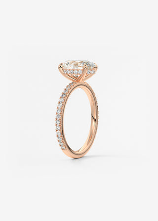 Oval Solitaire With Raised Basket Gallery Lab Grown Diamond Engagement Ring