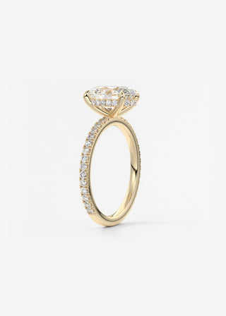 Oval Solitaire With Raised Basket Gallery Lab Grown Diamond Engagement Ring