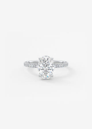 Oval Solitaire With Raised Basket Gallery Lab Grown Diamond Engagement Ring