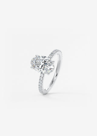 Oval Solitaire With Raised Basket Gallery Lab Grown Diamond Engagement Ring