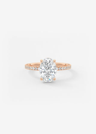 Oval Solitaire With Raised Basket Gallery Lab Grown Diamond Engagement Ring