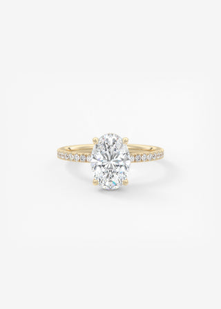 Oval Solitaire With Raised Basket Gallery Lab Grown Diamond Engagement Ring