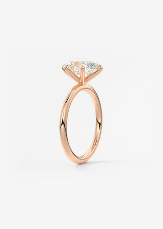 Oval Solitaire With Raised Basket Gallery Lab Grown Diamond Engagement Ring