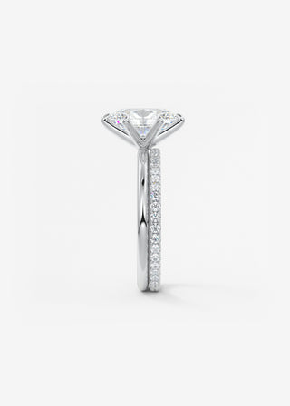 Oval Solitaire With Raised Basket Gallery Lab Grown Diamond Engagement Ring