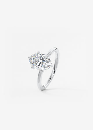 Oval Solitaire With Raised Basket Gallery Lab Grown Diamond Engagement Ring