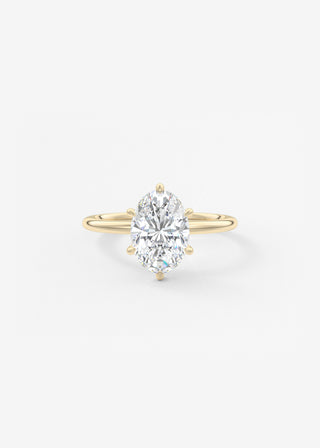 Oval Solitaire With Raised Basket Gallery Lab Grown Diamond Engagement Ring