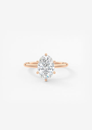 Oval Solitaire With Raised Basket Gallery Lab Grown Diamond Engagement Ring