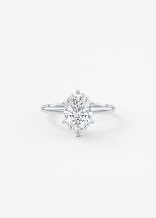 Oval Solitaire With Raised Basket Gallery Lab Grown Diamond Engagement Ring