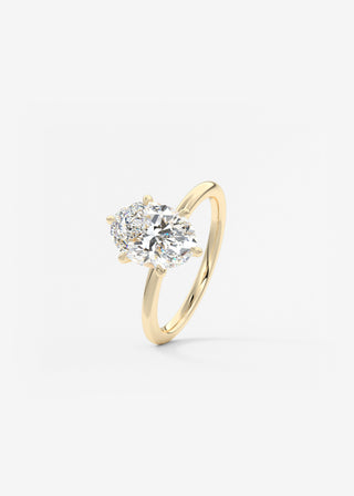 Oval Solitaire With Raised Basket Gallery Lab Grown Diamond Engagement Ring