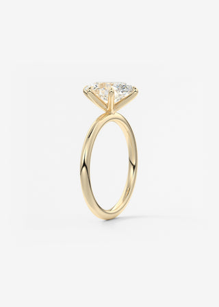 Oval Solitaire With Raised Basket Gallery Lab Grown Diamond Engagement Ring