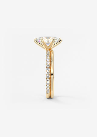 Oval Solitaire With Raised Basket Gallery Lab Grown Diamond Engagement Ring