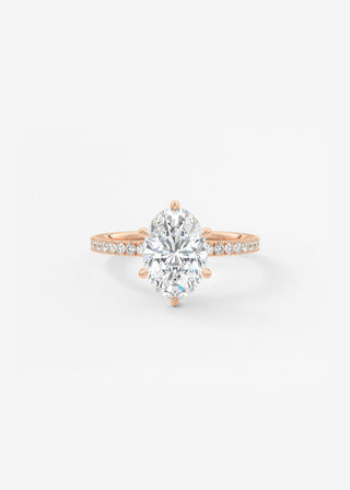 Oval Solitaire With Raised Basket Gallery Lab Grown Diamond Engagement Ring