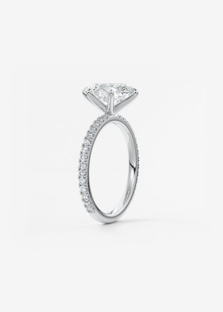 Oval Solitaire With Raised Basket Gallery Lab Grown Diamond Engagement Ring