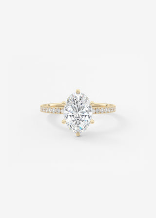 Oval Solitaire With Raised Basket Gallery Lab Grown Diamond Engagement Ring