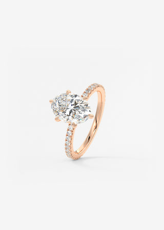 Oval Solitaire With Raised Basket Gallery Lab Grown Diamond Engagement Ring