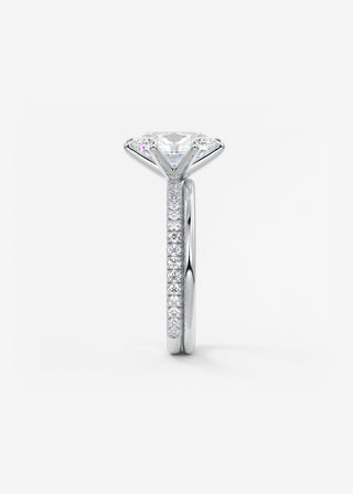 Oval Solitaire With Raised Basket Gallery Lab Grown Diamond Engagement Ring