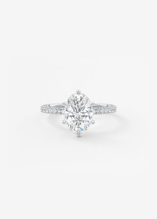 Oval Solitaire With Raised Basket Gallery Lab Grown Diamond Engagement Ring