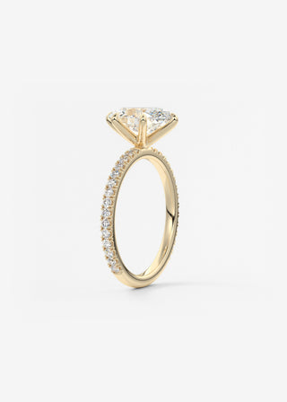 Oval Solitaire With Raised Basket Gallery Lab Grown Diamond Engagement Ring