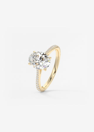 Oval Solitaire With Raised Basket Gallery Lab Grown Diamond Engagement Ring