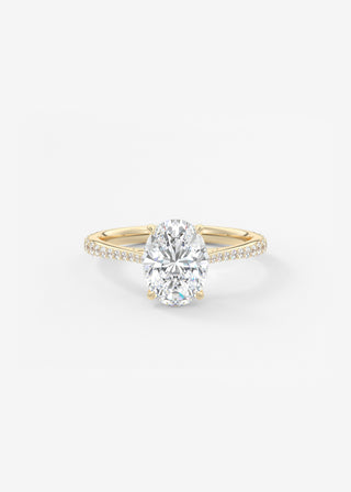 Oval Solitaire With Raised Basket Gallery Lab Grown Diamond Engagement Ring