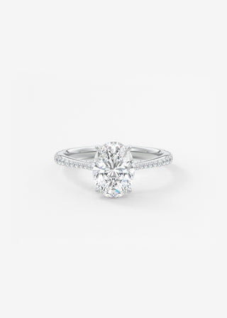 Oval Solitaire With Raised Basket Gallery Lab Grown Diamond Engagement Ring