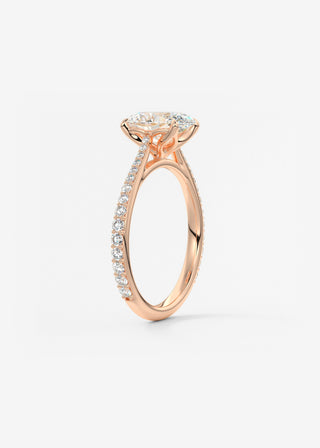 Oval Solitaire With Raised Basket Gallery Lab Grown Diamond Engagement Ring