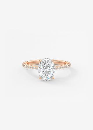 Oval Solitaire With Raised Basket Gallery Lab Grown Diamond Engagement Ring