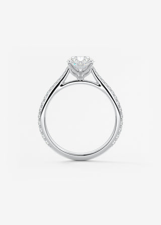 Oval Solitaire With Raised Basket Gallery Lab Grown Diamond Engagement Ring