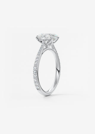 Oval Solitaire With Raised Basket Gallery Lab Grown Diamond Engagement Ring