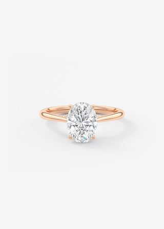 Oval Solitaire With Raised Basket Gallery Lab Grown Diamond Engagement Ring