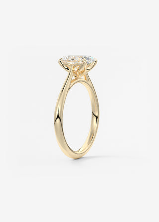 Oval Solitaire With Raised Basket Gallery Lab Grown Diamond Engagement Ring