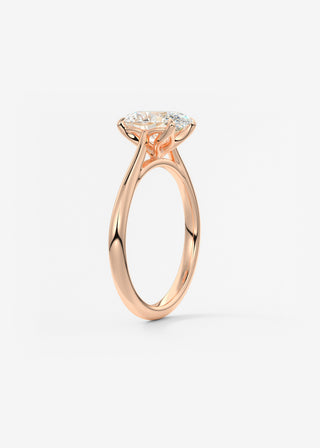 Oval Solitaire With Raised Basket Gallery Lab Grown Diamond Engagement Ring